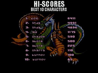 Double Dragon Gold (Reloaded Version) - Screenshot - High Scores Image