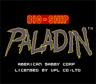 Bio-ship Paladin - Screenshot - Game Title Image