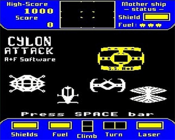 Cylon Attack (A&F Software) - Screenshot - Game Title Image