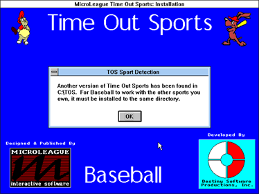 Time Out Sports: Baseball - Screenshot - Game Title Image
