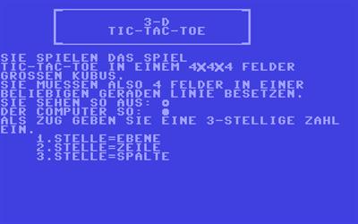 3-D Tic-Tac-Toe - Screenshot - Game Title Image