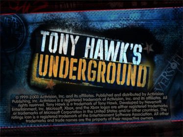 Tony Hawk's Underground - Screenshot - Game Title Image