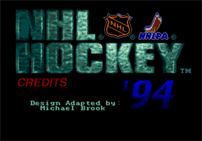 NHL '94 - Screenshot - Game Title Image