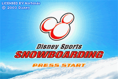 Disney Sports: Snowboarding - Screenshot - Game Title Image