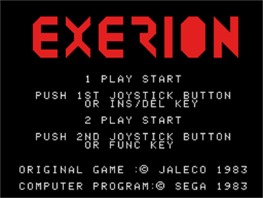 Exerion - Screenshot - Game Title Image