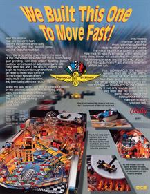 Indianapolis 500 - Advertisement Flyer - Back Image