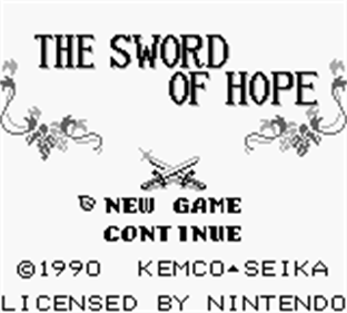 The Sword of Hope - Screenshot - Game Title Image