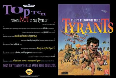 Tyrants: Fight Through Time - Advertisement Flyer - Front Image