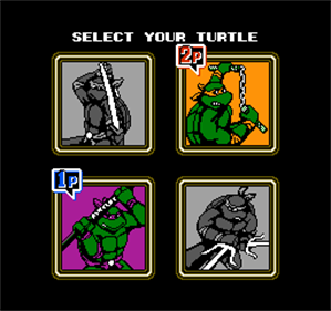 Teenage Mutant Ninja Turtles II: The Arcade Game - Screenshot - Game Select Image