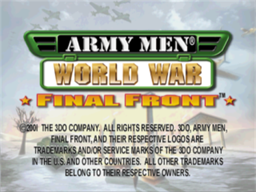 Army Men: World War: Final Front - Screenshot - Game Title Image
