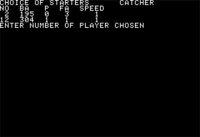 Computer Baseball Strategy - Screenshot - Game Select Image