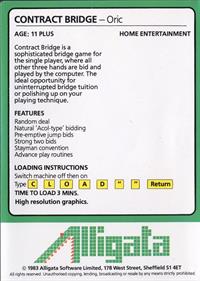 Contract Bridge - Box - Back Image