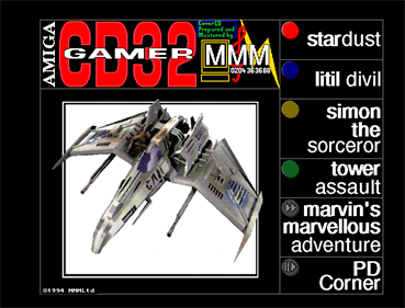 Amiga CD32 Gamer Cover Disc 5 - Screenshot - Game Select Image