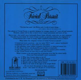 Trivial Pursuit: The Computer Game: Young Players Edition - Box - Back Image