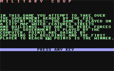 Military Coup - Screenshot - Game Title Image