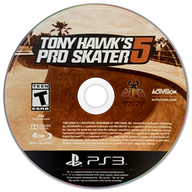 Tony Hawk's Pro Skater 5 - Disc Image