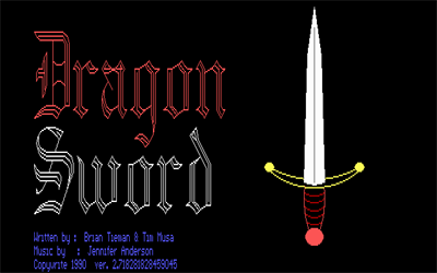 The Dragon Sword - Screenshot - Game Title Image