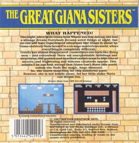 The Great Giana Sisters - Box - Back Image