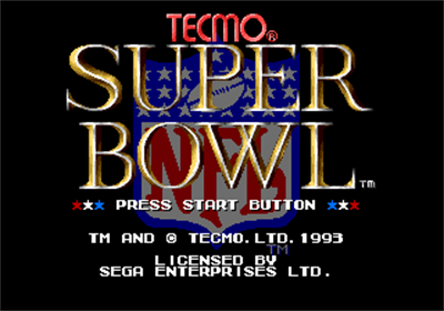 Tecmo Super Bowl - Screenshot - Game Title Image
