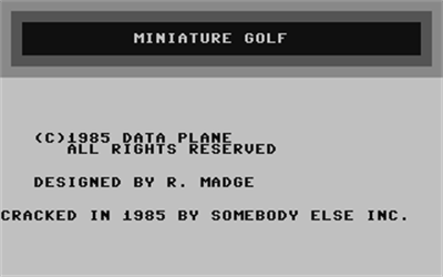 Mini Golf (Laing Marketing) - Screenshot - Game Title Image