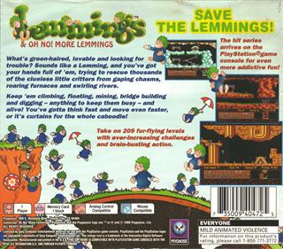 Lemmings & Oh No! More Lemmings - Box - Back Image