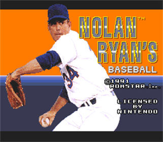Nolan Ryan's Baseball - Screenshot - Game Title Image
