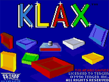 Klax - Screenshot - Game Title Image