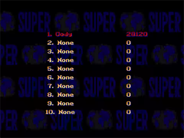 Final Fight GOLD: Super Extra - Screenshot - High Scores Image