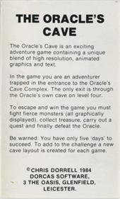 The Oracle's Cave - Box - Back Image