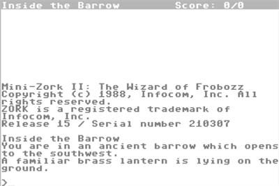 Mini-Zork II - Screenshot - Game Title