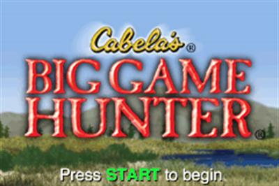 Cabela's Big Game Hunter - Screenshot - Game Title Image