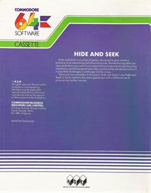 Hide and Seek (Commodore Business Machines UK) - Box - Back Image
