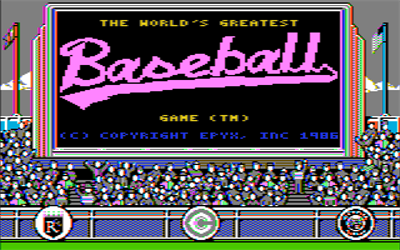 The World's Greatest Baseball Game - Screenshot - Game Title Image