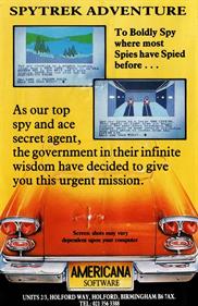 Spy-Trek Adventure - Box - Back Image