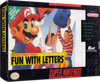 Mario's Early Years: Fun with Letters - Box - 3D Image