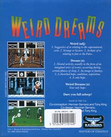 Weird Dreams - Box - Back Image