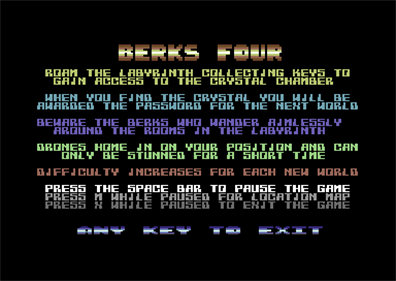 Berks Four - Screenshot - Game Title Image