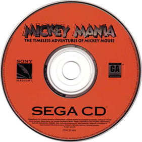 Mickey Mania: The Timeless Adventures of Mickey Mouse - Disc Image