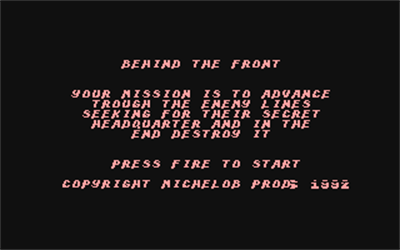 Behind the Front - Screenshot - Game Title Image