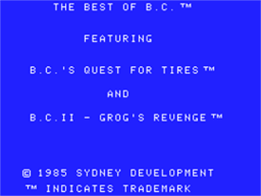 Best of B.C. - Screenshot - Game Title Image