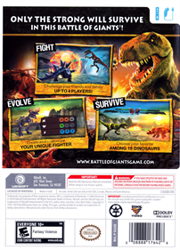 Battle of Giants: Dinosaurs Strike - Box - Back Image