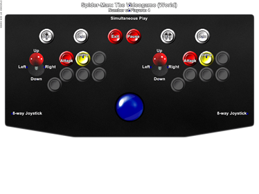 Spider-Man: The Video Game - Arcade - Controls Information Image