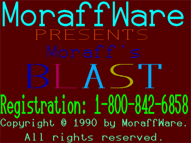 Moraff's Blast I - Screenshot - Game Title Image