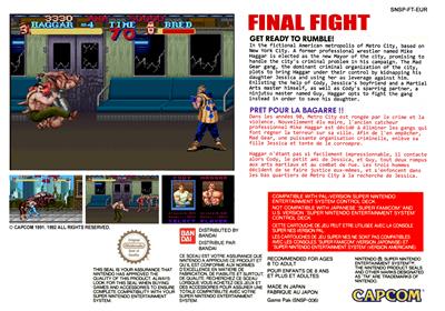 Final Fight - Box - Back Image