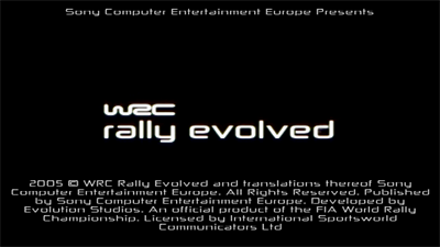 WRC: Rally Evolved - Screenshot - Game Title Image