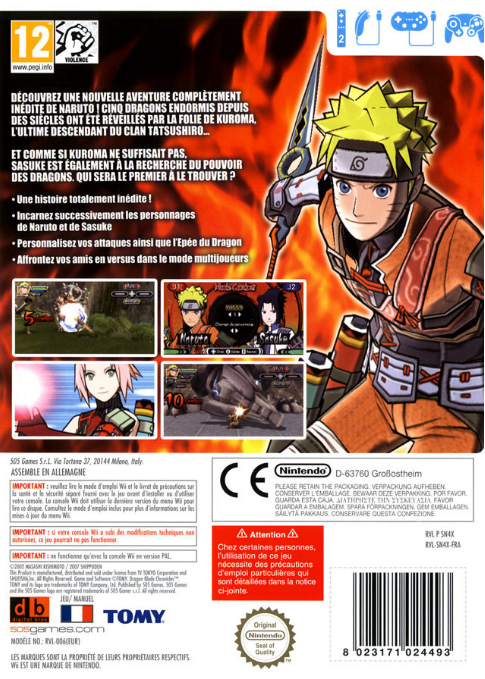 Naruto Shippuden: Dragon Blade Chronicles Nintendo WII Game