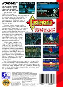 Castlevania: Bloodlines - Box - Back Image
