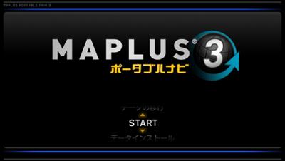 Maplus: Portable Navi 3 - Screenshot - Game Title Image