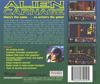 Alien Carnage - Box - Back Image
