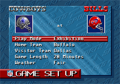 Madden NFL '94 - Screenshot - Game Select Image